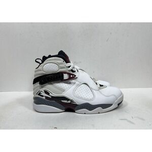 Air Jordan 8 Retro Burgundy White Black CI1236-104 Women's Size 6.5 Shoes